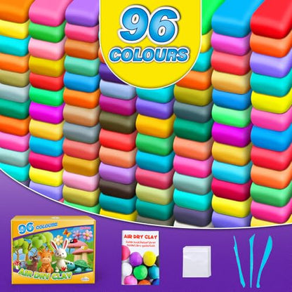 Air Dry Clay, 96 Colors Modeling Magic Clay for Kids - color: 96 Colors