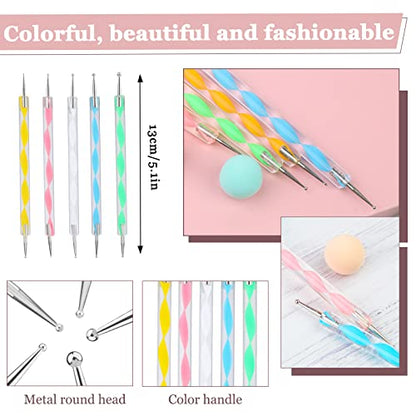 LOKUNN 14 Pcs Dotting Tools Embossing Tool Dotting Tools Set Rock Painting - size: 14 PCS
