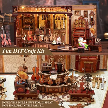 CUTEBEE Book Nook Kit - DIY Miniature House Dollhouse Booknook Kit
