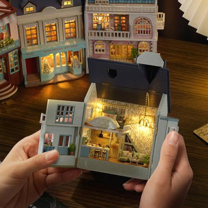 CUTEROOM DIY Miniature House Kit Wooden Craft Gift for Adult-Warm Manor