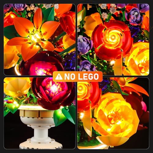 LIGHTAILING Light for Lego-10345 Flower Arrangement - Led Lighting Kit Compatible with Lego Building Blocks Model - NOT Included The Model Set - style: (Only Light) 10345 Flower Arrangement