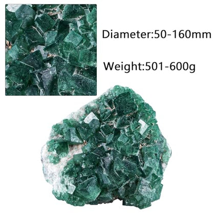 Sportmusies Natural Green Fluorite Crystal Cluster, 1.97-6.3 inches - size: 1.97 - 6.3 Inch