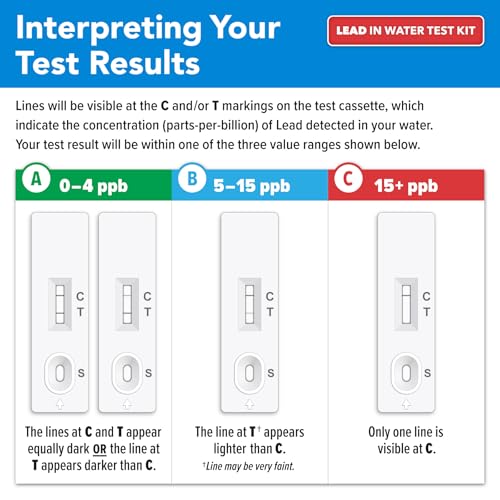 Safe Home® DIY Lead in Drinking Water Test Kit – Advanced Detection to 4 PPB – 5-Minute Test – 3 Levels of Test Results + Optional Testing at Our EPA-Certified Lab – Made in the USA – (4 Pack) - color: 4-Pack