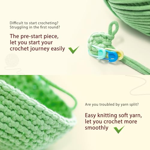 CrochetBox Bee Grow Up Crochet Kit for Beginners, Easy Craft for Adults - color: Bee Grew Up