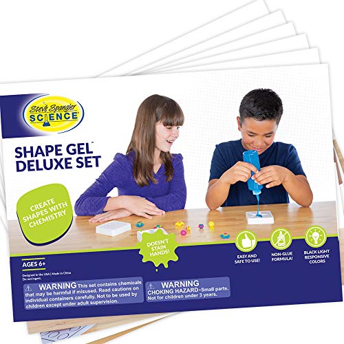 Steve Spangler Science Shape Gel Deluxe Kit – Hands-On Science Kit for Kids to Learn About Polymers, DIY Slime Kit for Classroom and Home Learning – STEM Activity for Ages 6+ - style: Deluxe Kit