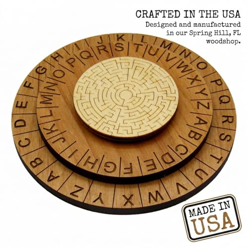 Labyrinth Cipher Wheel - Premium Escape Room Decoder Ring and Escape Room Prop (Pack of 2) - size: Labyrinth Cipher (Pack of 2)