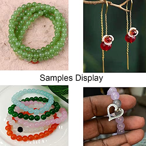 1000PCS 8mm Glass Round Beads Bulk， Imitative Jade Beads, Bracelet Loose Beads for Jewelry Making Earring, Necklaces, and DIY Crafts - size: 8mm Mixed