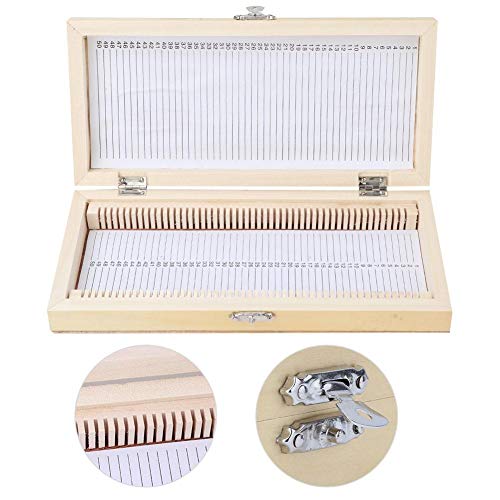 Biology Glass Prepared Microscope Slides Specimens Wooden Slide Storage Box Case