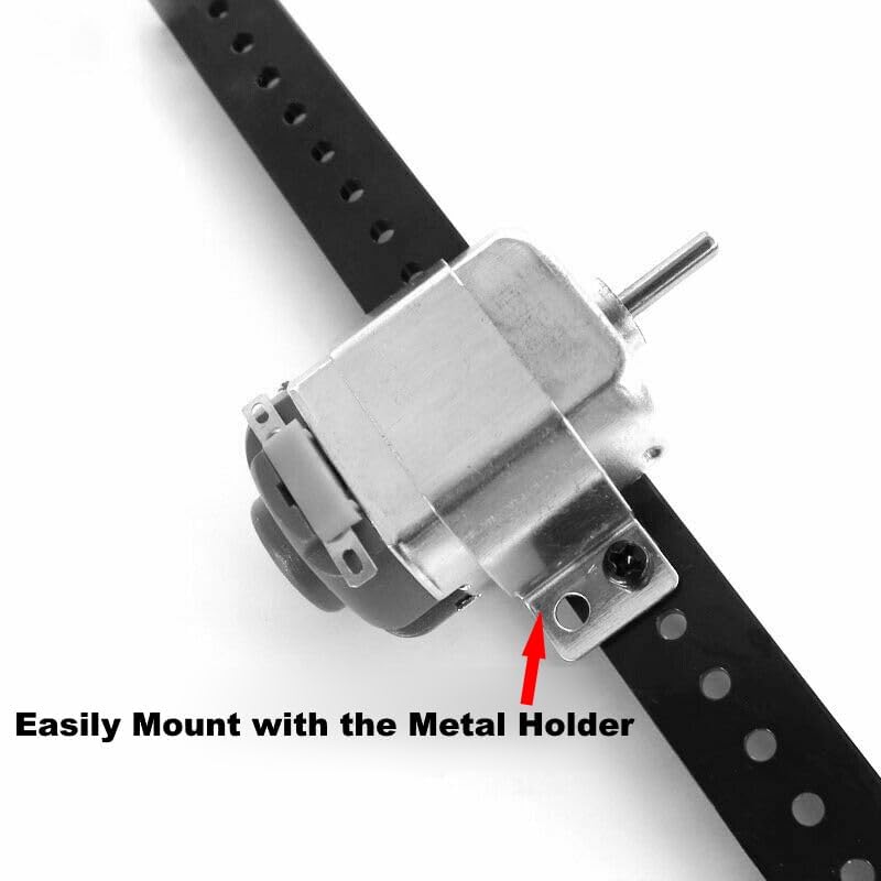 California JOS 6 Pack DC 1.5-3V 15000RPM Mini Electric 130 Motor Kit for DIY Remote Control Car, Motor, STEM, and Various Experiments with 6 PCS Metal Mount