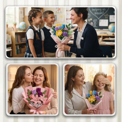 NREDXOON Pipe Cleaner Flower Kit w/Glue Gun, 1300pcs 20 Colors Teen Craft - color: Colorful