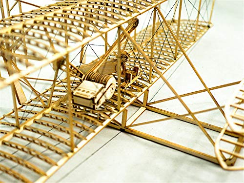 Viloga 3D Wooden Puzzles for Adults, DIY Wright Brothers Flyer Model Aircraft, Laser Cut Balsa Wood Airplane Kits to Builds, Perfect Hobby Models Plane Gift for Adult Teens