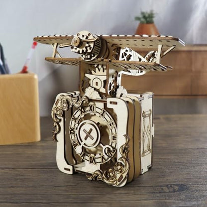 Music Park 3D Wooden Puzzle, Airplane Music Box - color: Airplane
