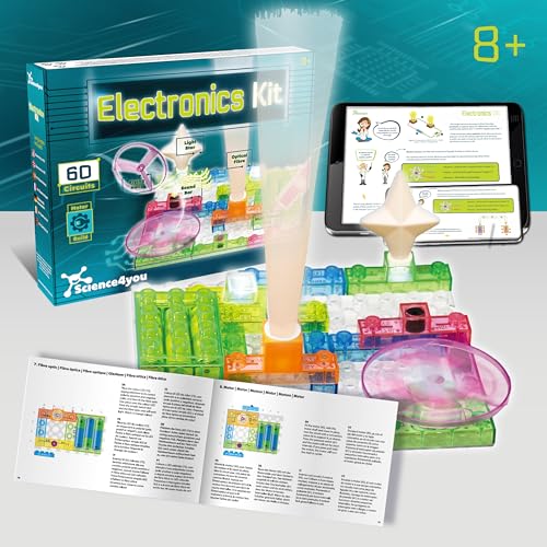 Science4you Circuit Board for Kids 8+ – DIY Electronics Kit for Kids, Circuit Maker + Coding, Electronic Toys and Games, Engineering Kit, Electricity Gift for Boys and Girls Age 8 9 10+ Year olds