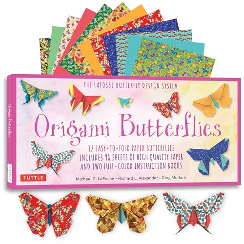 Origami Butterflies Kit: The LaFosse Butterfly Design System - Kit Includes 2 Origami Books, 12 Projects, 98 Origami Papers: Great for Both Kids and Adults