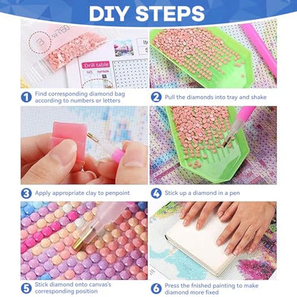 Yunnuo Diamond Art Kits for Adults Cat, DIY Diamond Painting kit 12x16inch - color: D002-black cat 30x40cm