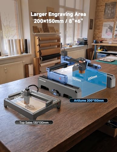 Artilume T1-P Foldable Laser Engraver 7000mW Laser Engraving Machine - color: Blue-7W with Riser Kit