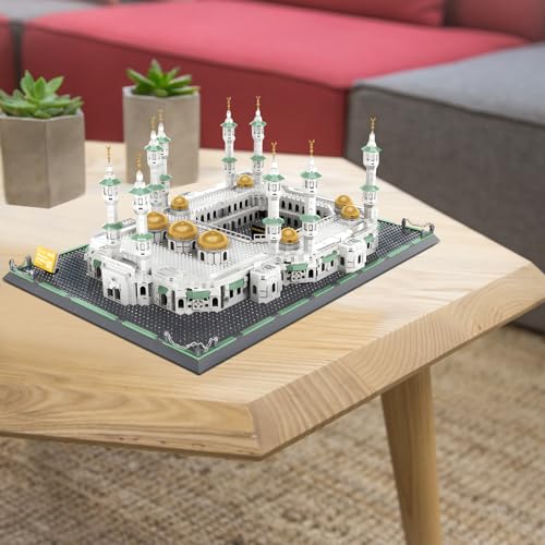 CAXIMSY Great Mosque of Mecca Building Blocks Set Islamic Masjid Architectural Model Toys Muslim Eid Gifts for Kids Adult 2291 Pieces - color: Mjdqzs Architecture