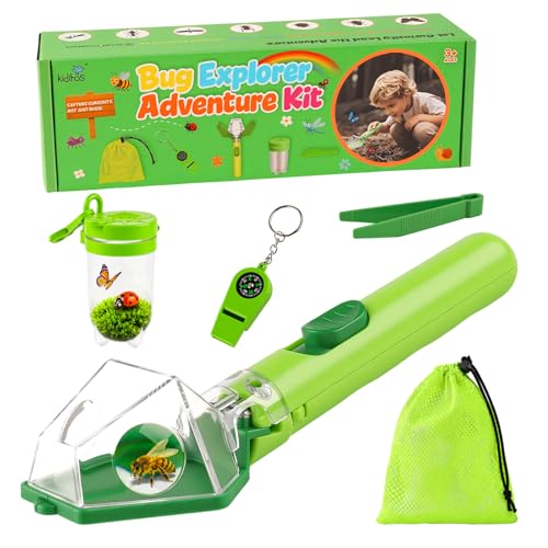 Kiditos Bug Catcher Kit for Kids Ages 3-8, One-Click Insect Catcher