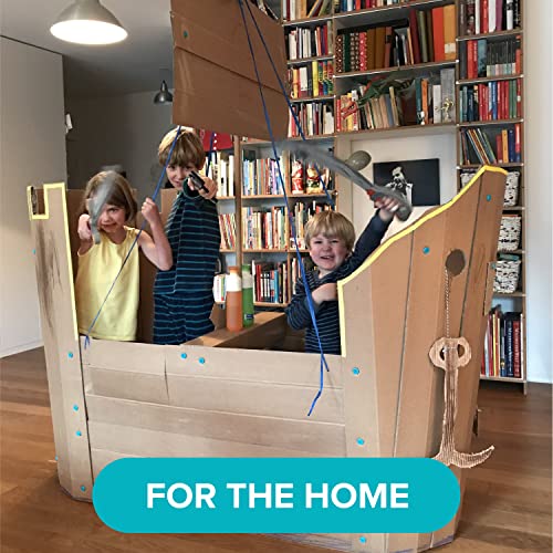 Makedo Explore | Safe Cardboard Construction Tool Kit for Kids, 50 Pieces