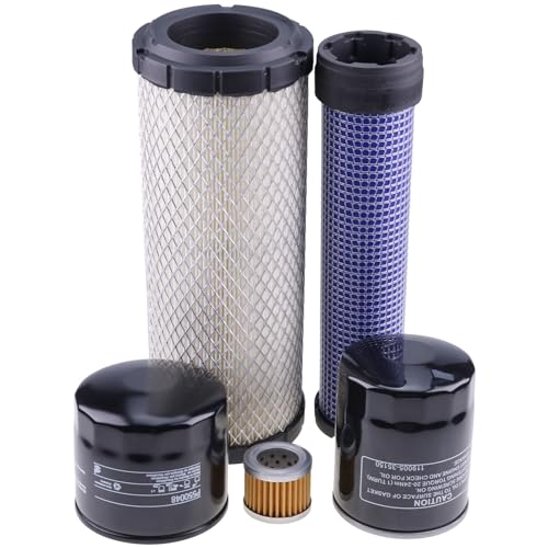 FridayParts Filter Kit Compatible for John Deere Compact Excavator 35D 50D With Yanmar 3TNV88-BNHB Engine Replacement