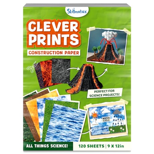 Skillmatics Science Construction Paper for Kids – STEM DIY Craft Activity - color: All Things Science, size: 120 Sheets
