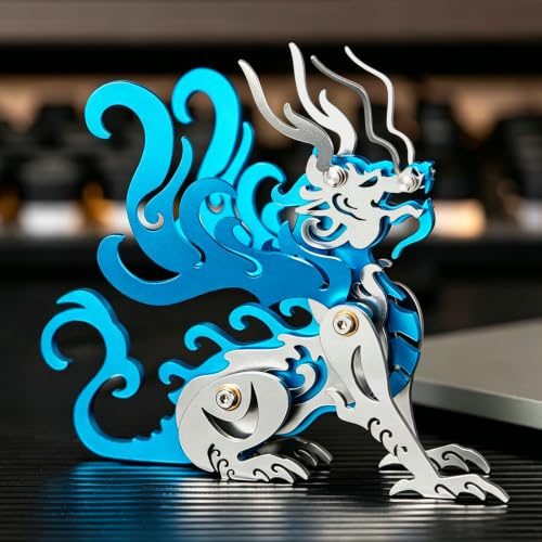 Chao Feng Blue 3D Metal Puzzle Mechanical Model Kit Stainless Steel - color: B4-chao Feng