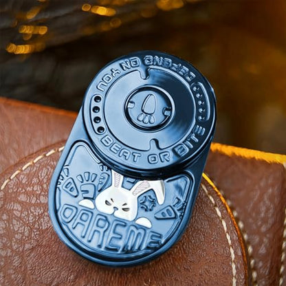 Desperate Rabbit Fidget Slider, Stainless Steel Metal EDC Fidget Toys Adults Executive Desk Toy for Keep Focus & Stress Relief (Mix Blue) - color: Mix Blue