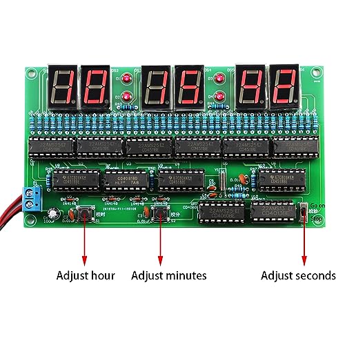 DIY Electronic Clock kit 6 bit Digital Circuit Clock Soldering kit Skill Contest Training Materials for Adults
