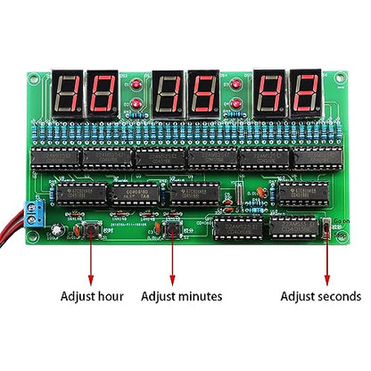 DIY Electronic Clock kit 6 bit Digital Circuit Clock Soldering kit Skill Contest Training Materials for Adults