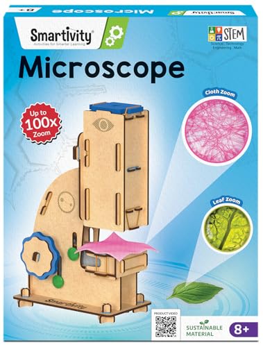 Smartivity DIY Microscope 100x Zoom STEM Toy for Kids 8-14 - style: 100x Microscope