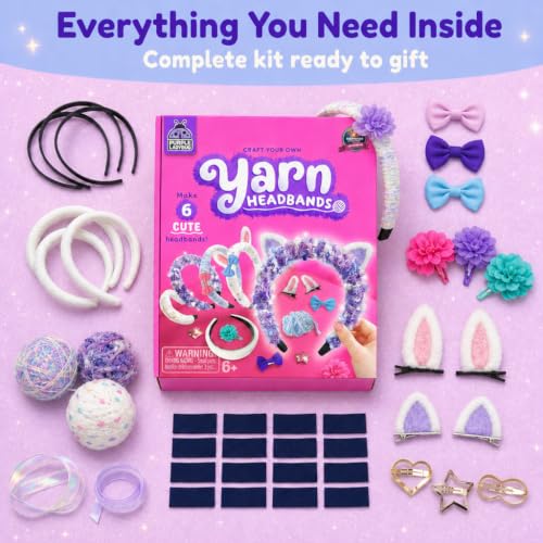 Wrap & Wear DIY Yarn Headband Making Kit, 7 Year Old Girl Birthday Gifts - style: Yarn Headbands