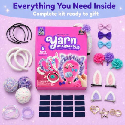Wrap & Wear DIY Yarn Headband Making Kit, 7 Year Old Girl Birthday Gifts - style: Yarn Headbands