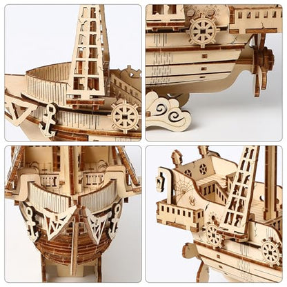 3D Wooden Puzzles for Adults, DIY Ship Model Building Kit