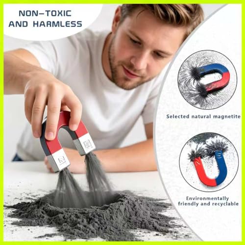 GOODTAKE 10 lb Iron Filings & Magnetic Powder – Metal Shavings, Iron Oxide, Magnetic Sand for Science Experiments, Educational Projects & Magnetic Studies (10 lb) - size: 10 Pounds