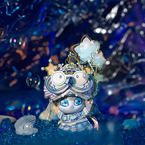 MU 3D Puzzles The Mermaid Kitty Cat Beauty Kitten Metal Figures Model, Metal Models Kits Miniature Building for Adult to Build,Hobby Birthday New Year Gifts Collectibles - style: The Cat Beauty