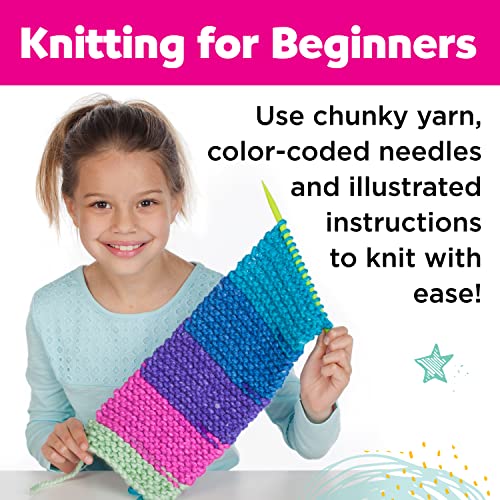 Creativity for Kids Learn to Knit Pocket Scarf - DIY Knitting Kit for Beginners, Kids Craft Kit - style: Pocket Scarf