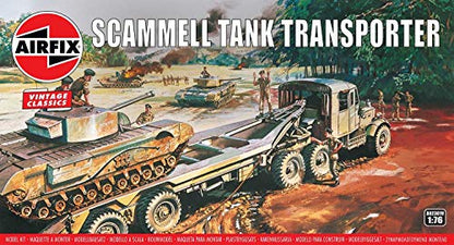 Airfix Model Tank - A02301V Scammel Tank Transporter, Plastic Model Kits for Adults & Kids 8+, 1:76 Scale, Skill Level 2, WW2 Theme Military Models, World War 2 Tanks - style: Scammel Tank Transporter