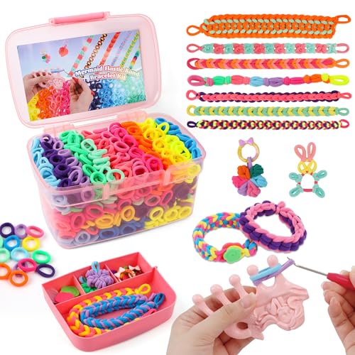 DPAPDI Bracelet Making Kit Toys for Kids, Girls Crafts for Ages 6-12 - color: Loom Bracelets Kit