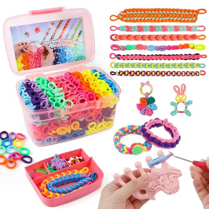 DPAPDI Bracelet Making Kit Toys for Kids, Girls Crafts for Ages 6-12 - color: Loom Bracelets Kit