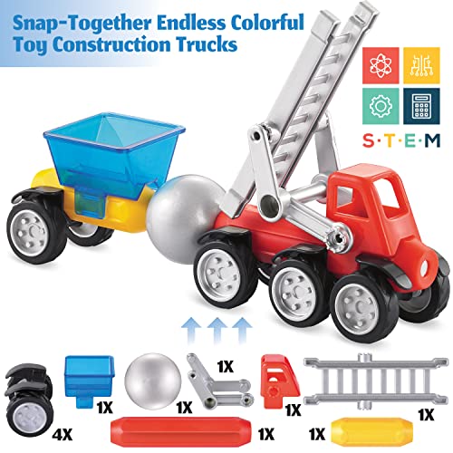 Mobius Magnetic Vehicle Building Set, 72 Pieces, STEM Toy, Ages 3+
