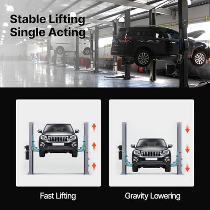 Vevor 110V 10 Quart Hydraulic Power Unit Automotive Hydraulic Pump Dump Trailer Vehicle Mounted Lifter Auto Shop Repair Car Lift Power Unit for Two and Four Post Lift Auto Hoist - size: 10 Quart, style: Single Acting