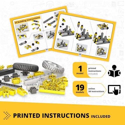 Engino- Creative Builder STEM Project, 20 Multimodel Set, Building Toys for Kids 6+, STEM Engineering Kit, Building Kit for Young Invetors, Gift for Boys & Girls - style: 20 Multimodel Set