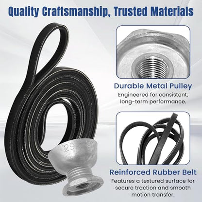 8066184 Dryer Motor Pulley & 341241 Dryer Drum Belt