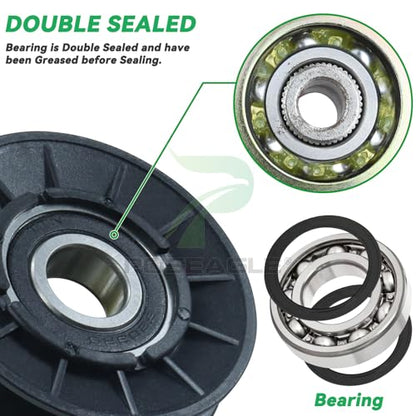 GX20286 Pulley with GX20287 AUC20393 Idler Pulley for D130 D140 - size: 1xGX20286+1xGX20287