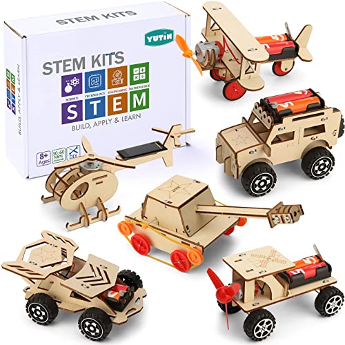 16 in 1 STEM Kits for Kids Ages 10-12, DIY Stem Craft Projects, Kids Wood Building Toys, Wooden 3D Puzzles Model Kit for Boys to Build,Educational Science Set for Age 8 9 10 11 12 Year