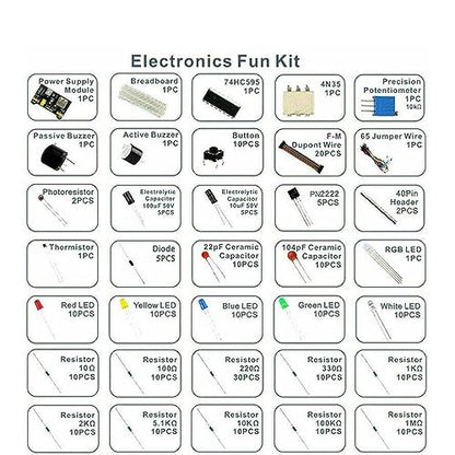 830pcsCapacitor Resistor Kit LED Diode 30 Values Resistance Capacitor Universal Transistor