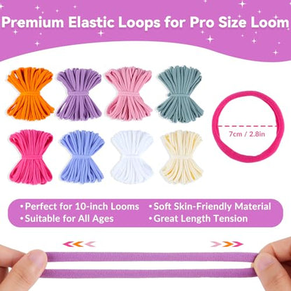 PREBOX 10’’ Potholder Weaving Loom Kit Refill Loops, DIY Crafts Supplies for Kids & Beginners, 224 Colorful Loops to Make 4 Large Pot Holders - color: Loops Refill - Plus