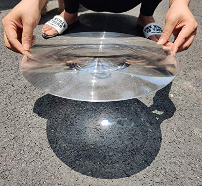 2-Pack Large Fresnel Lenses Φ300mm(11.81") Focal Length 260mm Acrylic Magnifier for Solar Heating,Solar Cooking,Visual Education. (Focal Length 260mm) - size: Focal length 260mm