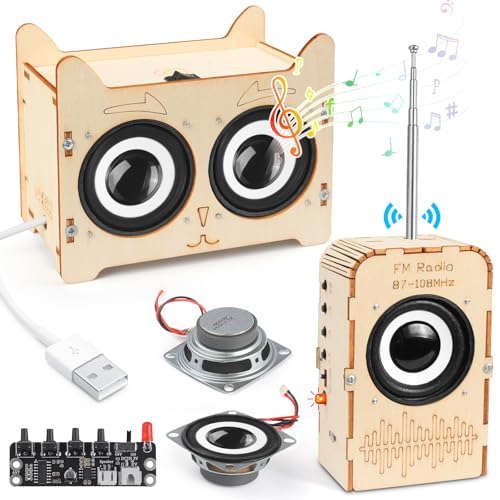 Poraxy Science Kits for Kids Age 8-12, STEM Toys for 8-13, Build Your Own Bluetooth Speaker Radio, Engineering Electronics DIY Set, Birthday Gifts for 9 10 11 14 15 16 Year Old Teen Boys Girls