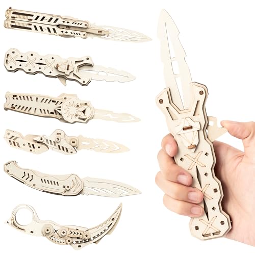 3D Wooden Puzzle for Adults - 6 Pack DIY Wood Model Puzzles Building Kits, Brain Teaser Mechanical Craft Set for Men Women Teen Game Lovers Fans Hobby Creative Gift Idea